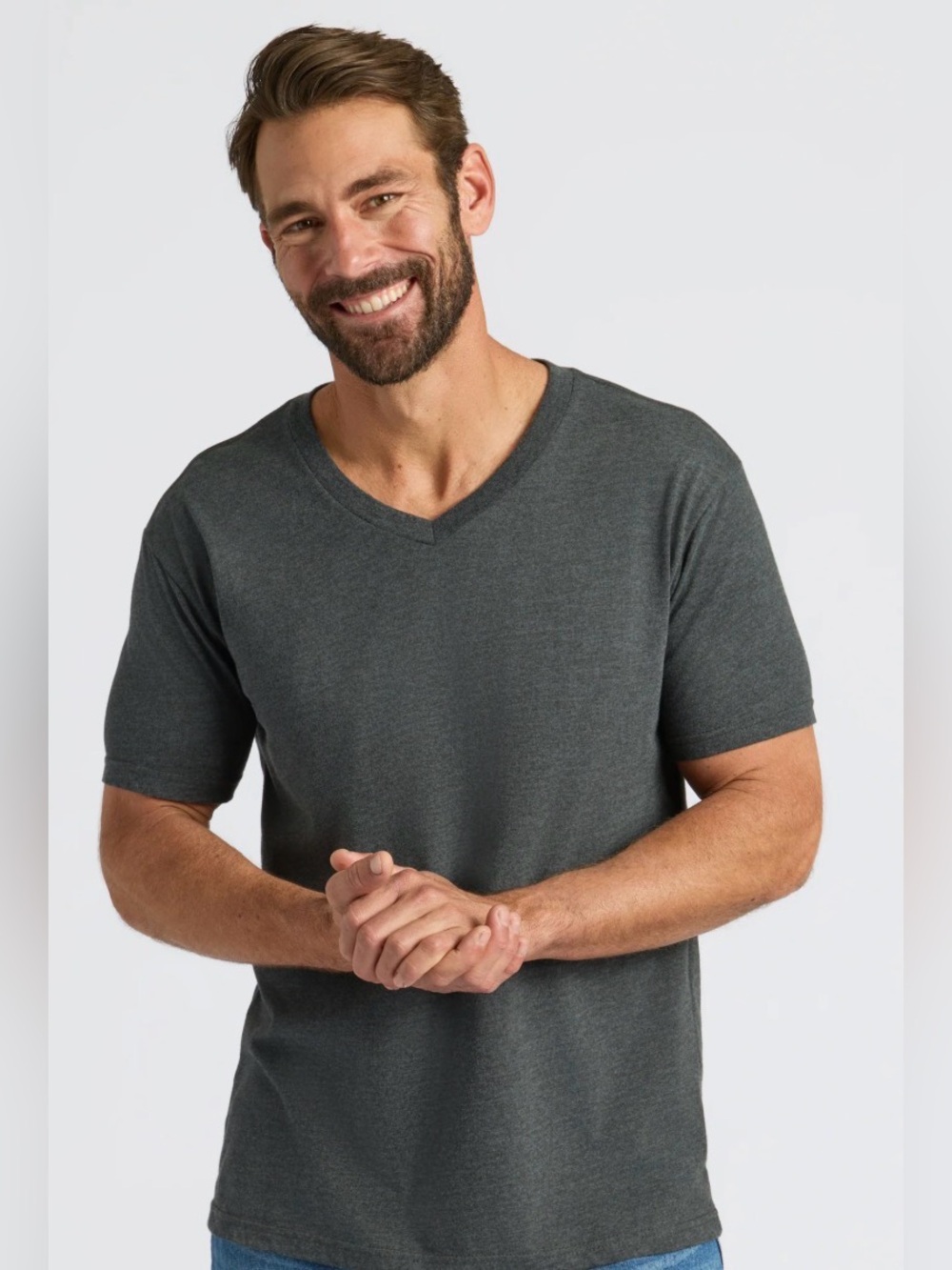 New in Packaging True Classic Dark Grey Large V Neck T Shirt